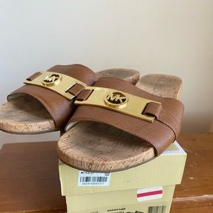 Michael Kors sandals, size 10, brown
